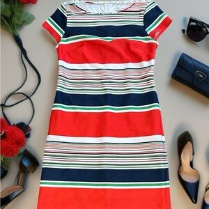 Vibrant Julia Jordan Striped Dress - Size M, Perfect for Any Occasion!